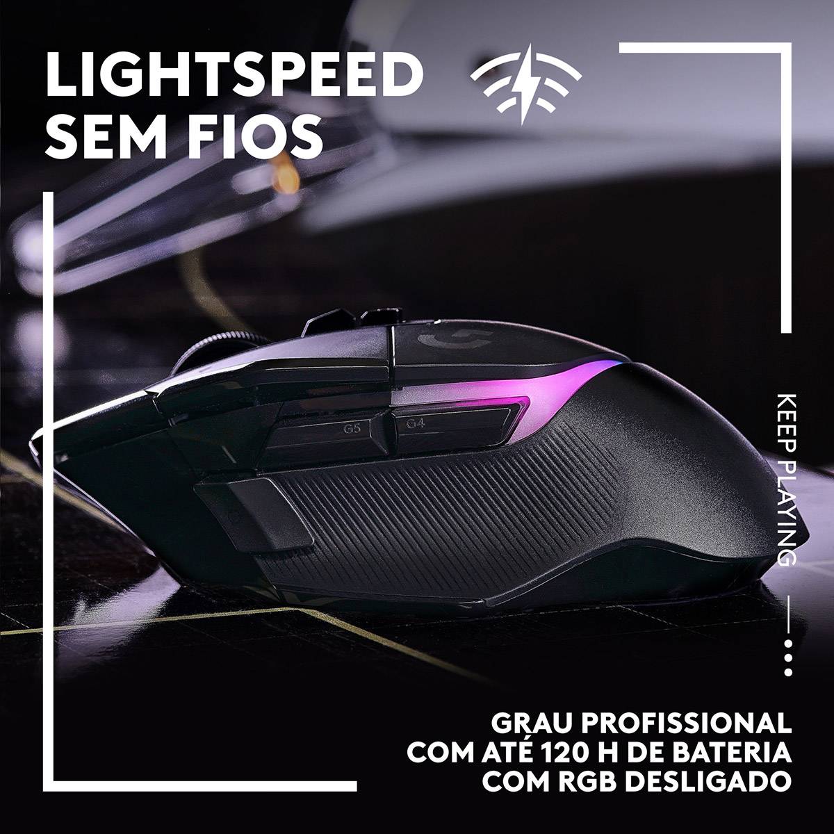 Rato Gaming Sem Fios Logitech G502 X Plus/ Até 25600 DPI/ Preto - Imagem 3