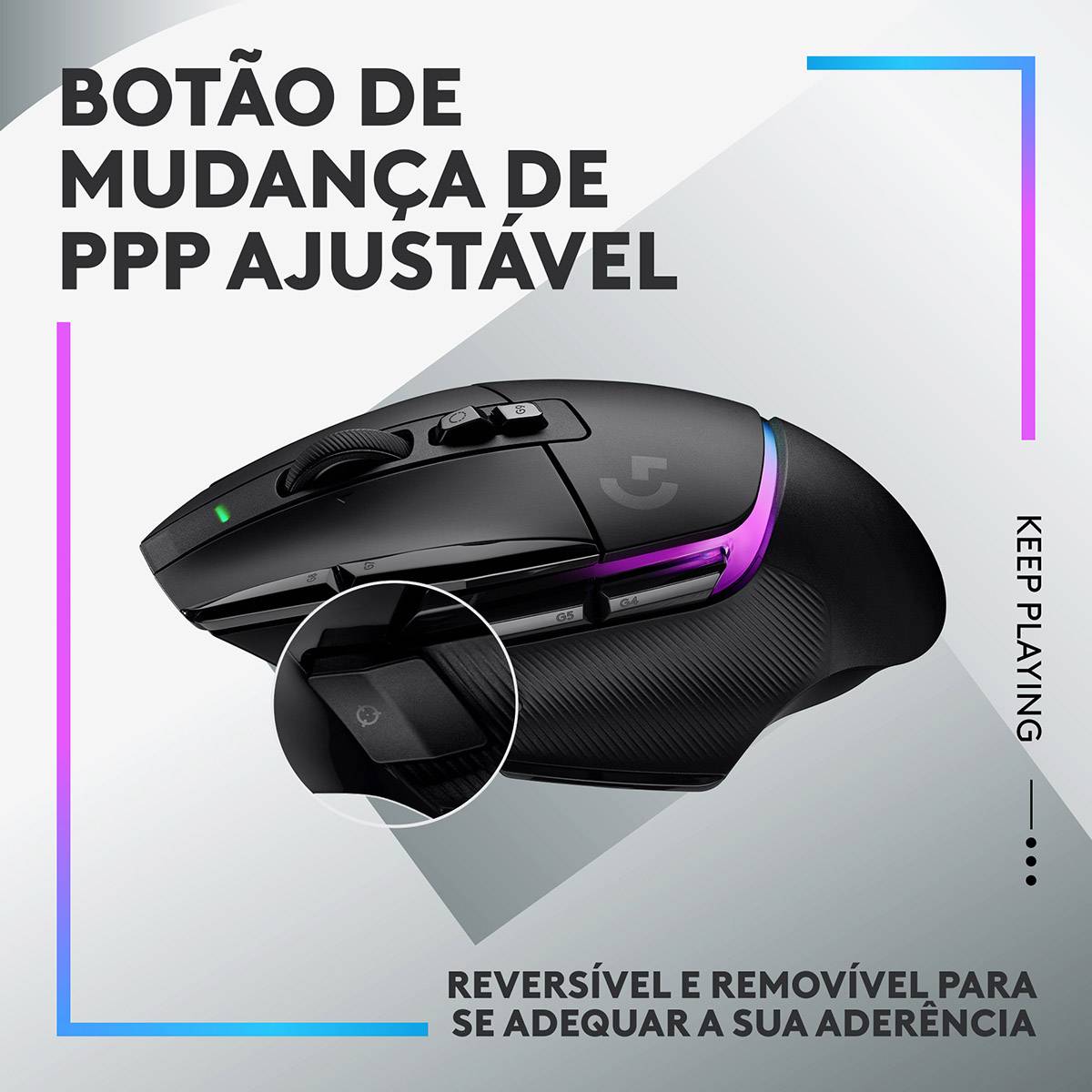 Rato Gaming Sem Fios Logitech G502 X Plus/ Até 25600 DPI/ Preto - Imagem 6