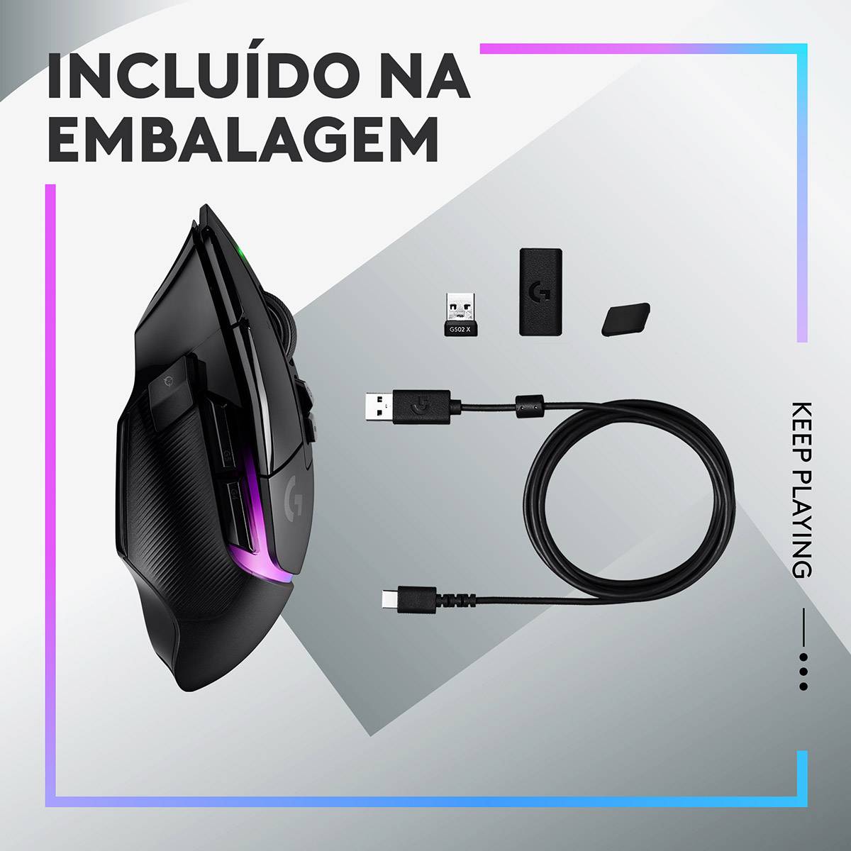 Rato Gaming Sem Fios Logitech G502 X Plus/ Até 25600 DPI/ Preto - Imagem 9