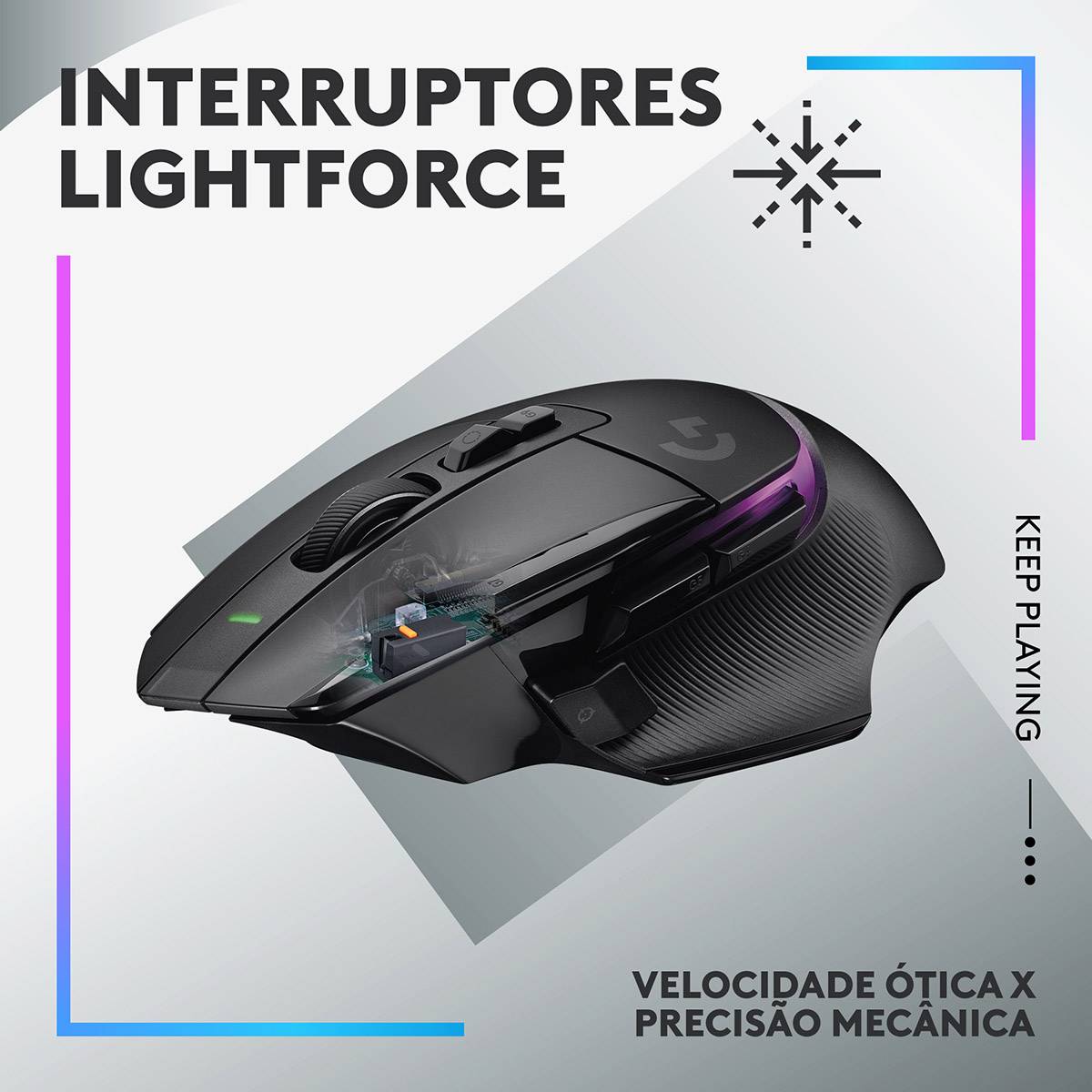 Rato Gaming Sem Fios Logitech G502 X Plus/ Até 25600 DPI/ Preto - Imagem 2