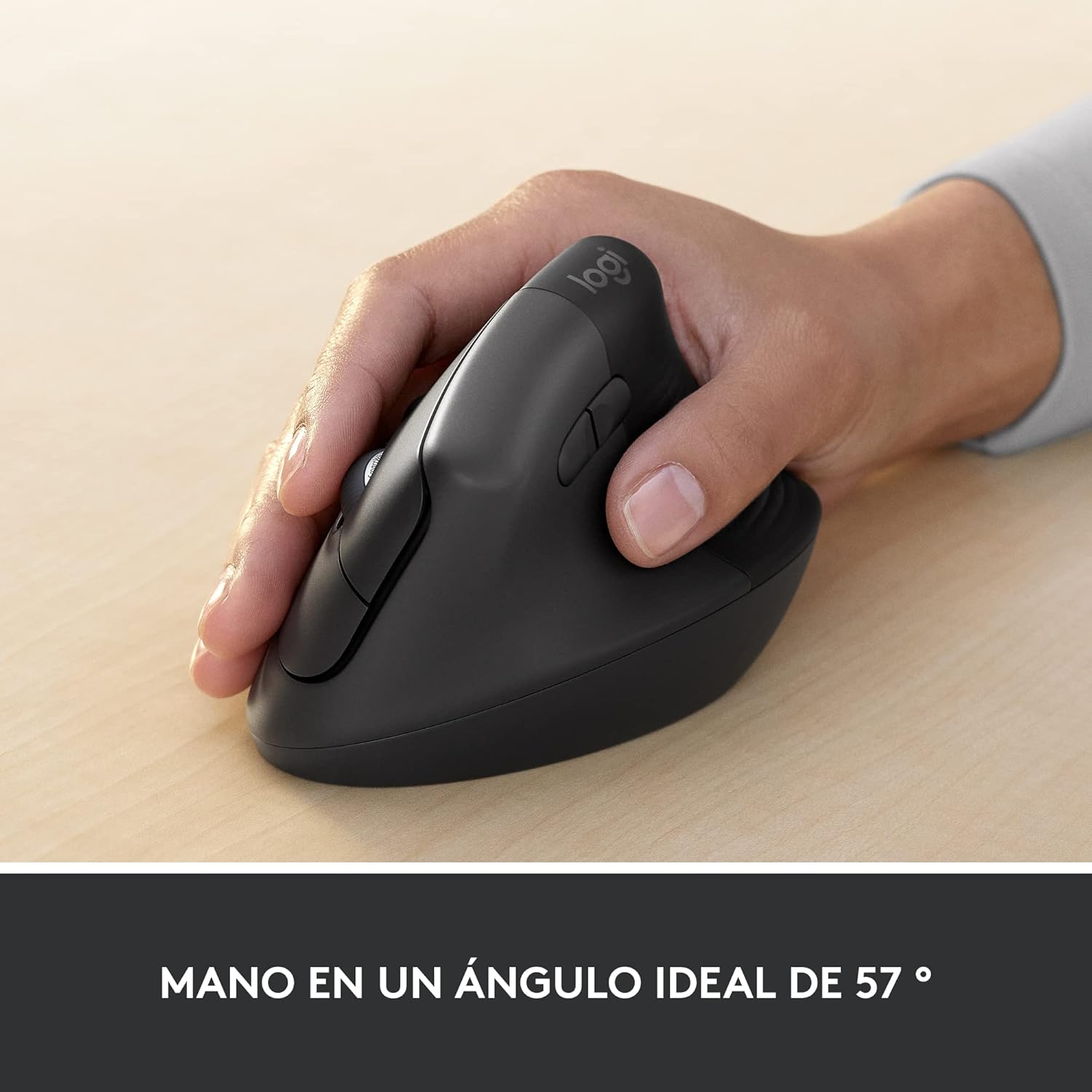 Rato Vertical Sem Fios por Bluetooth/ 2.4GHz Logitech Lift Vertical Ergonomic Mouse Business/ Até 4000 DPI/ Grafite - Imagem 5