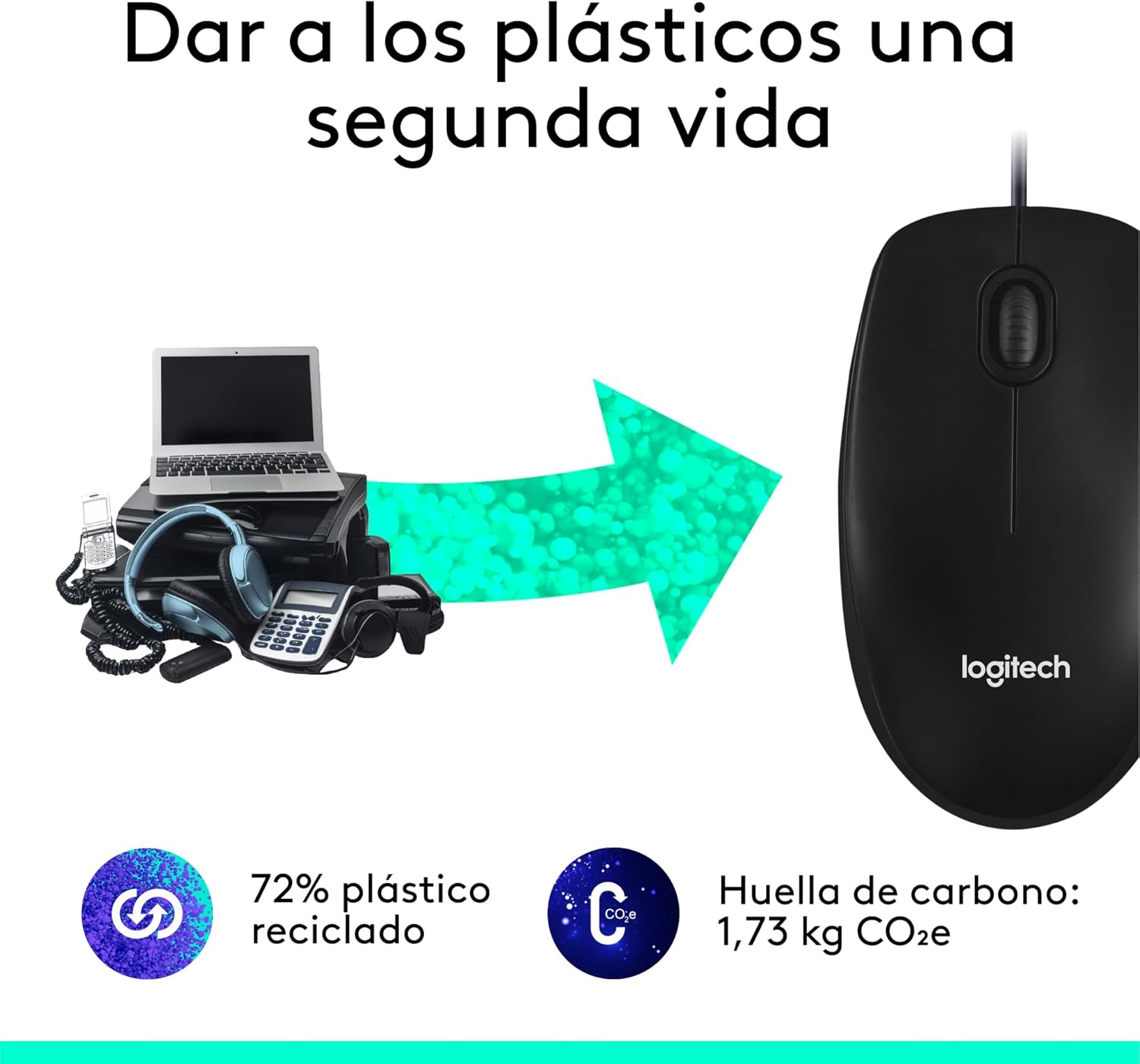 Rato Logitech M100/ Até 1000 DPI/ Preto - Imagem 4