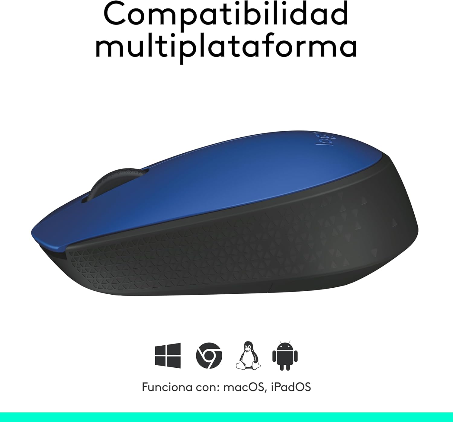 Rato Sem Fios Logitech M171/ Até 1000 DPI/ Azul - Imagem 6