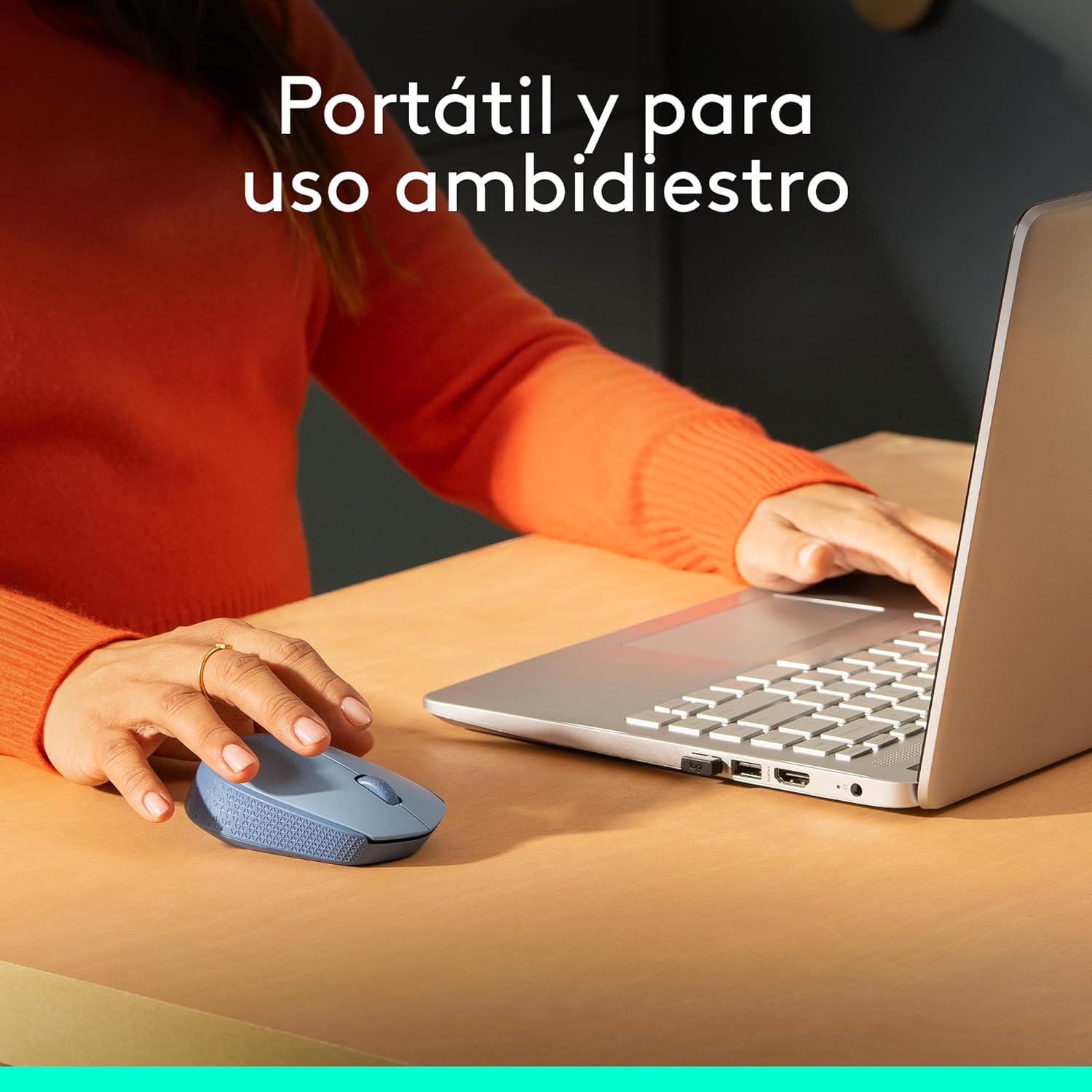 Rato Sem Fios Logitech M171/ Até 1000 DPI/ Cinzento Azulado - Imagem 3