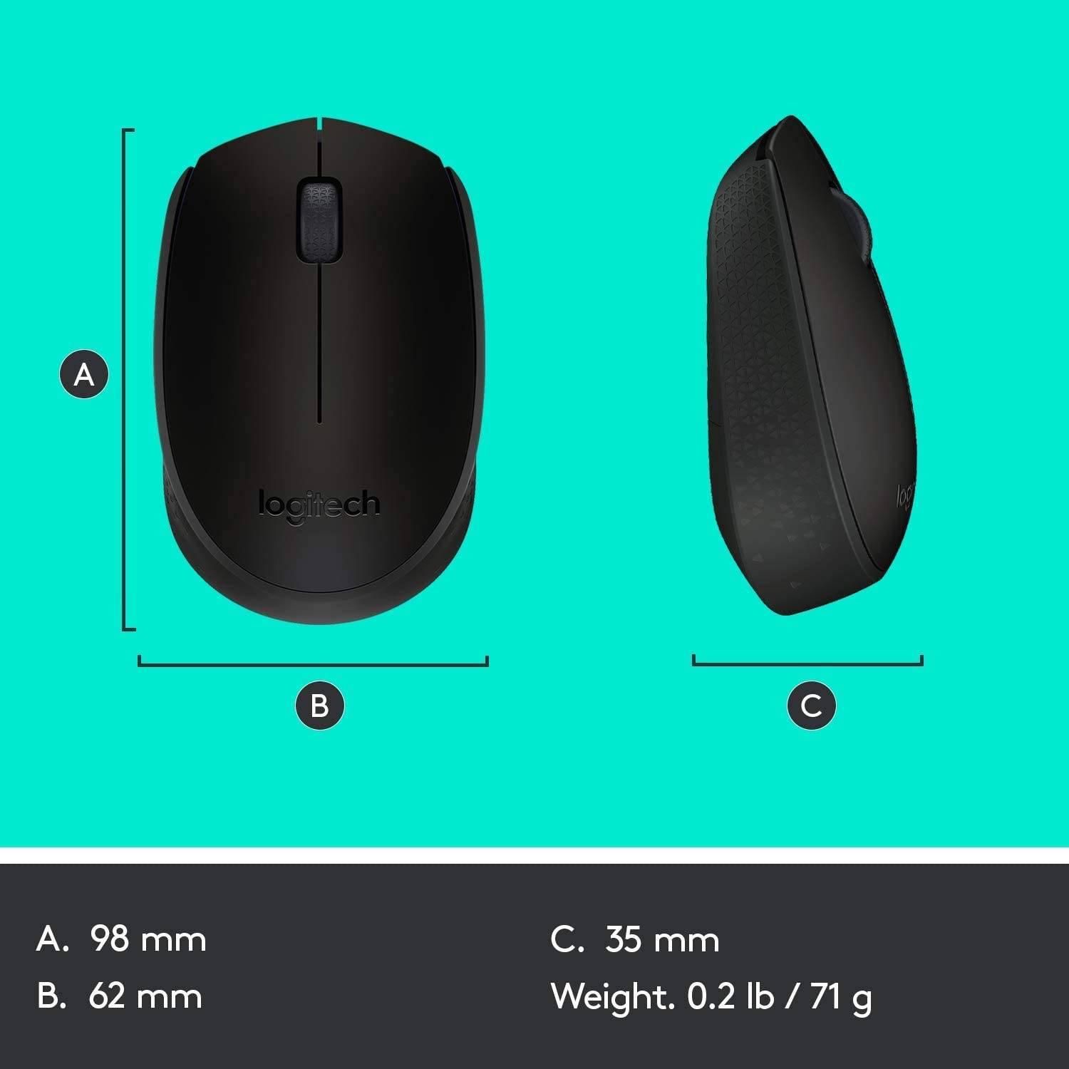 Rato Sem Fios Logitech M171/ Até 1000 DPI - Imagem 9