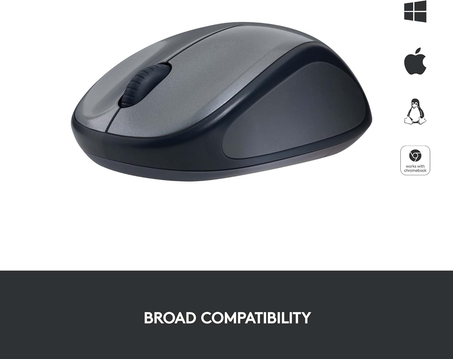 Rato Sem Fios Logitech M235/ Até 1000 DPI/ Cinzento - Imagem 3