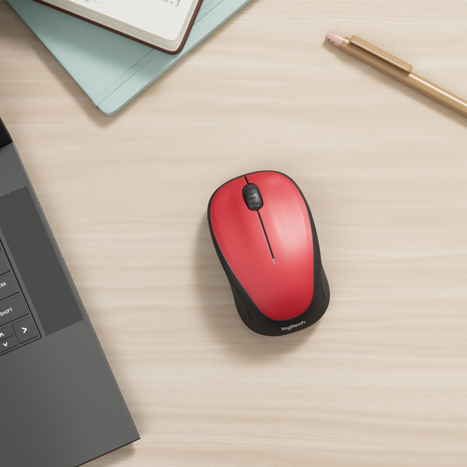 Rato Sem Fios Logitech M235/ Até 1000 DPI/ Vermelho - Imagem 2