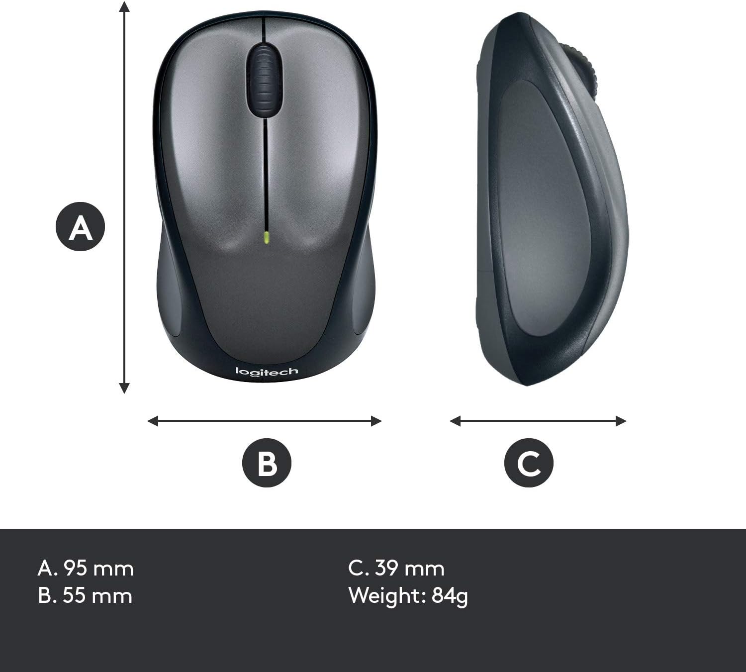 Rato Sem Fios Logitech M235/ Até 1000 DPI/ Vermelho - Imagem 6