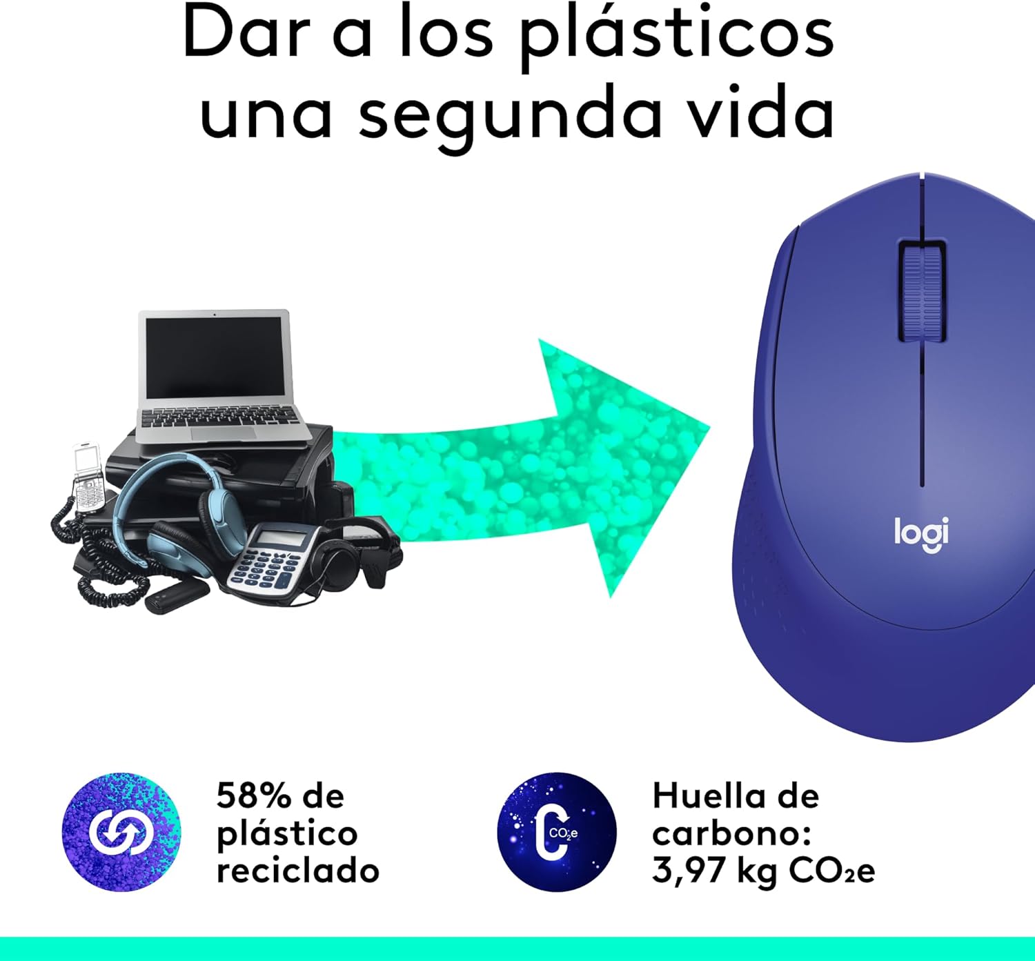 Rato Sem Fios Logitech M330 Silent Plus/ Até 1000 DPI/ Azul - Imagem 5