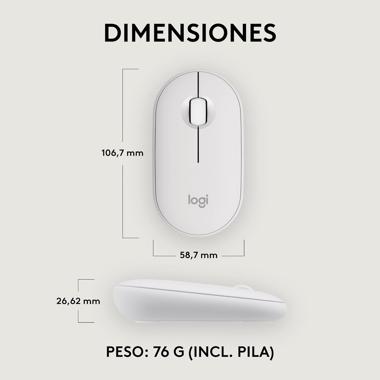 Rato Sem Fios Logitech Pebble 2 M350S/ Até 1000 DPI/ Branco - Imagem 9