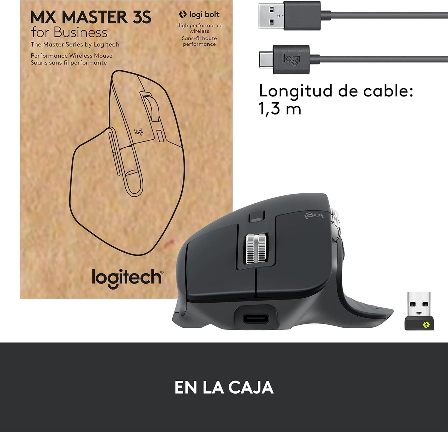 Rato Ergonómico Sem Fios por Bluetooth Logitech MX Master 3S For Business/ Bateria recarregável/ Até 8000 DPI/ Grafite - Imagem 10