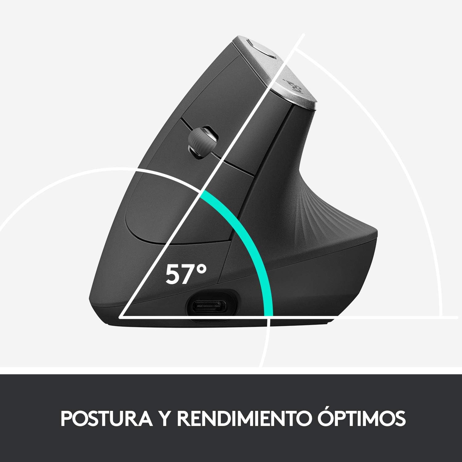 Rato Vertical Sem Fios por Bluetooth Logitech Vertical MX/ Bateria recarregável/ Até 4000 DPI - Imagem 3