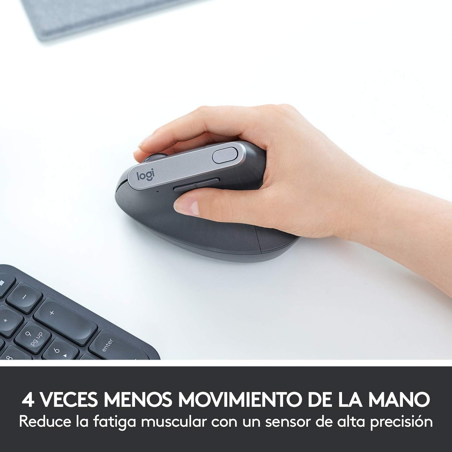 Rato Vertical Sem Fios por Bluetooth Logitech Vertical MX/ Bateria recarregável/ Até 4000 DPI - Imagem 7