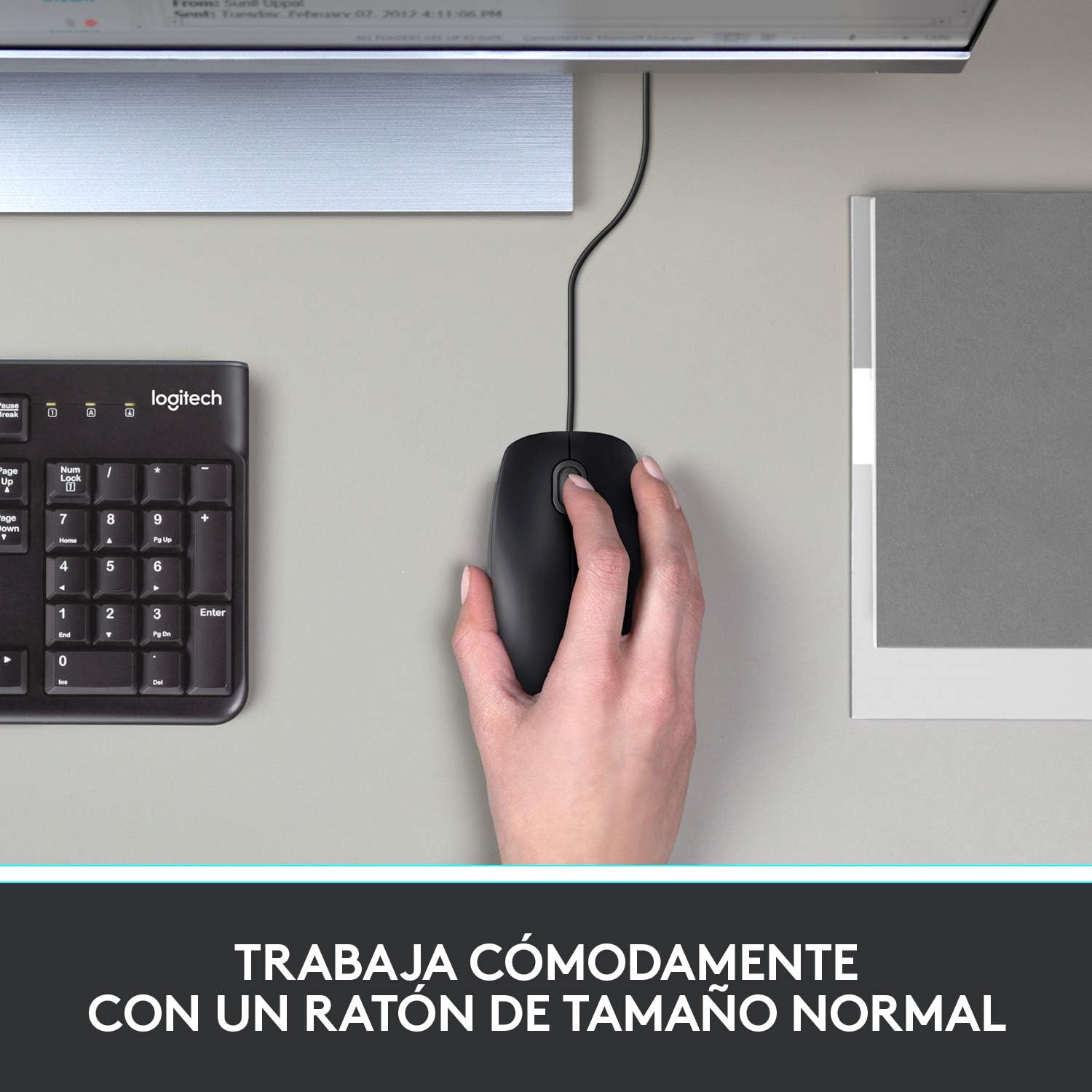 Rato Logitech B100 OEM/ Até 800 DPI - Imagem 3