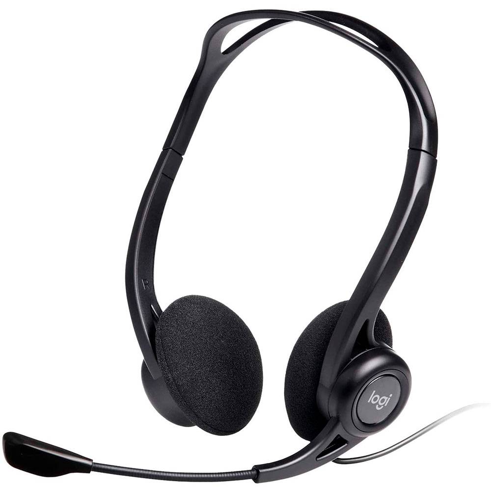 Auscultadores Logitech Headset PC 960/ com Microfone/ USB/ Pretos