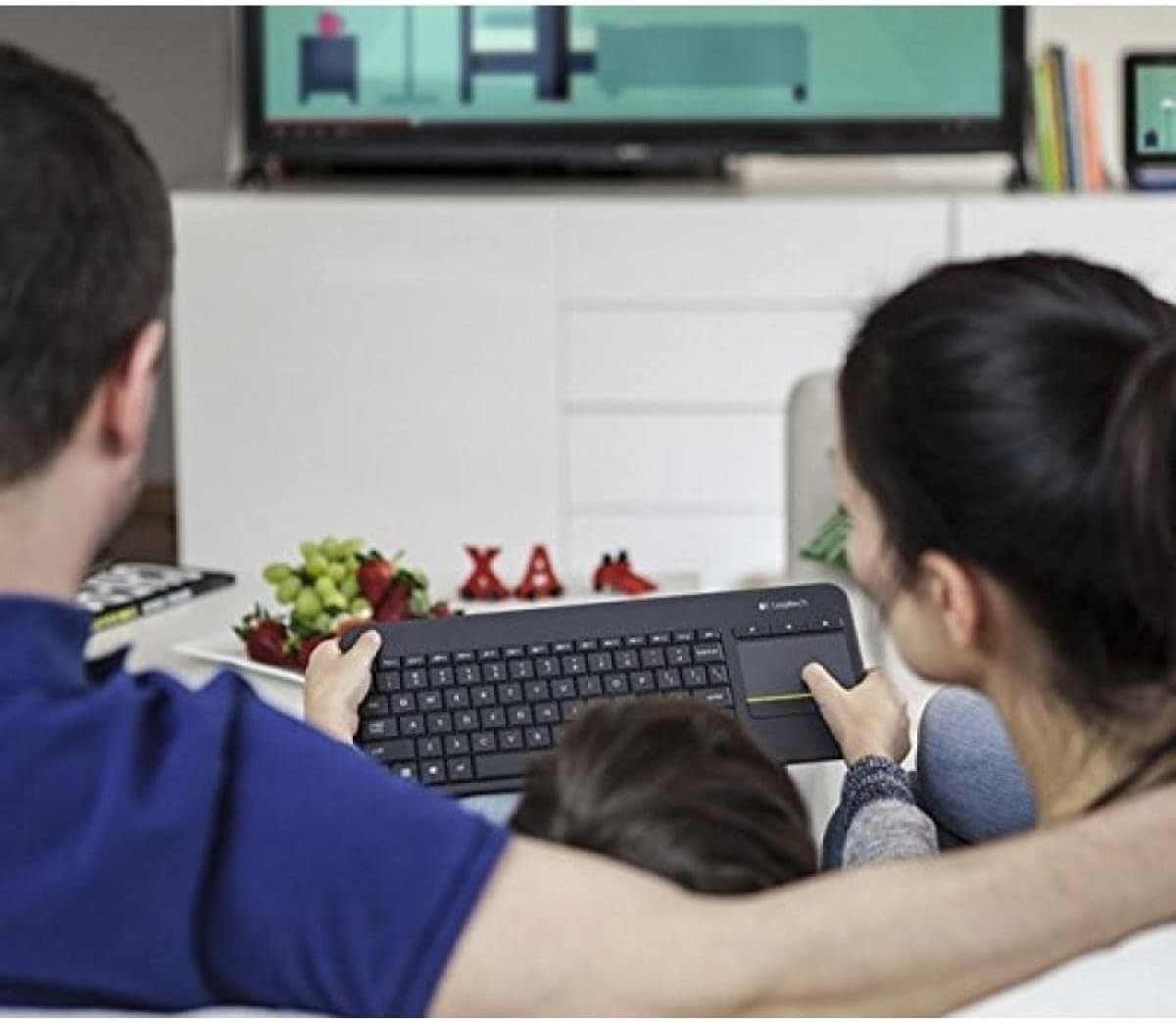 Teclado para Smart TV Logitech Wireless Touch K400 Plus - Imagem 6