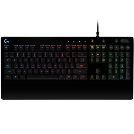 Teclado Gaming Logitech G213 Prodigy RGB LIGHTSYNC Mech-Dome Resistente a Salpicos Preto