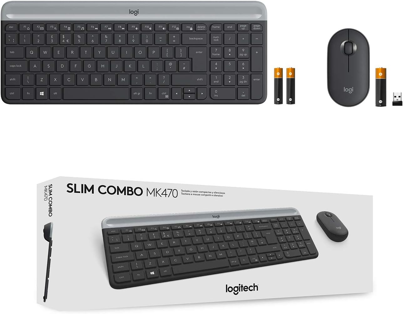Teclado e Rato Sem Fios Logitech Slim Combo MK470 - Imagem 10