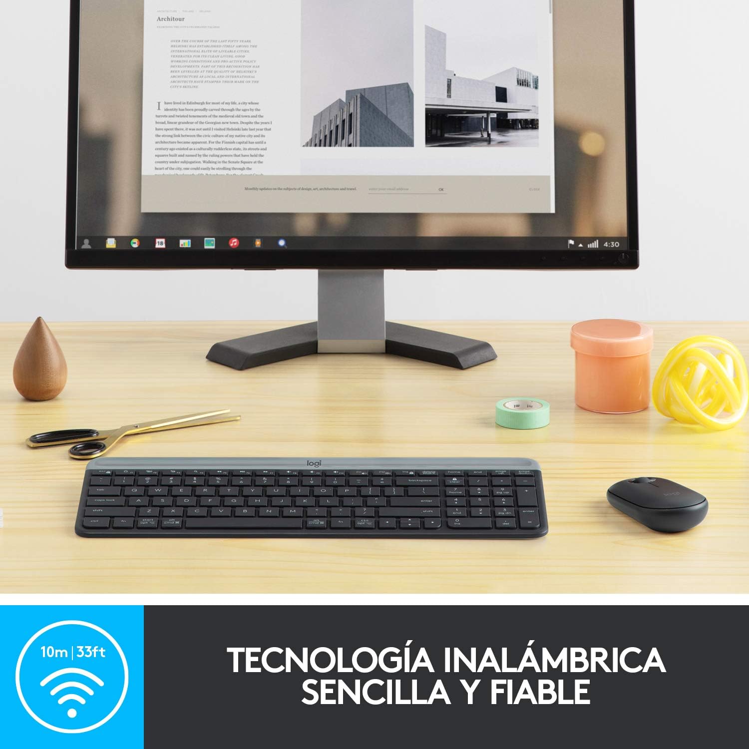 Teclado e Rato Sem Fios Logitech Slim Combo MK470 - Imagem 4
