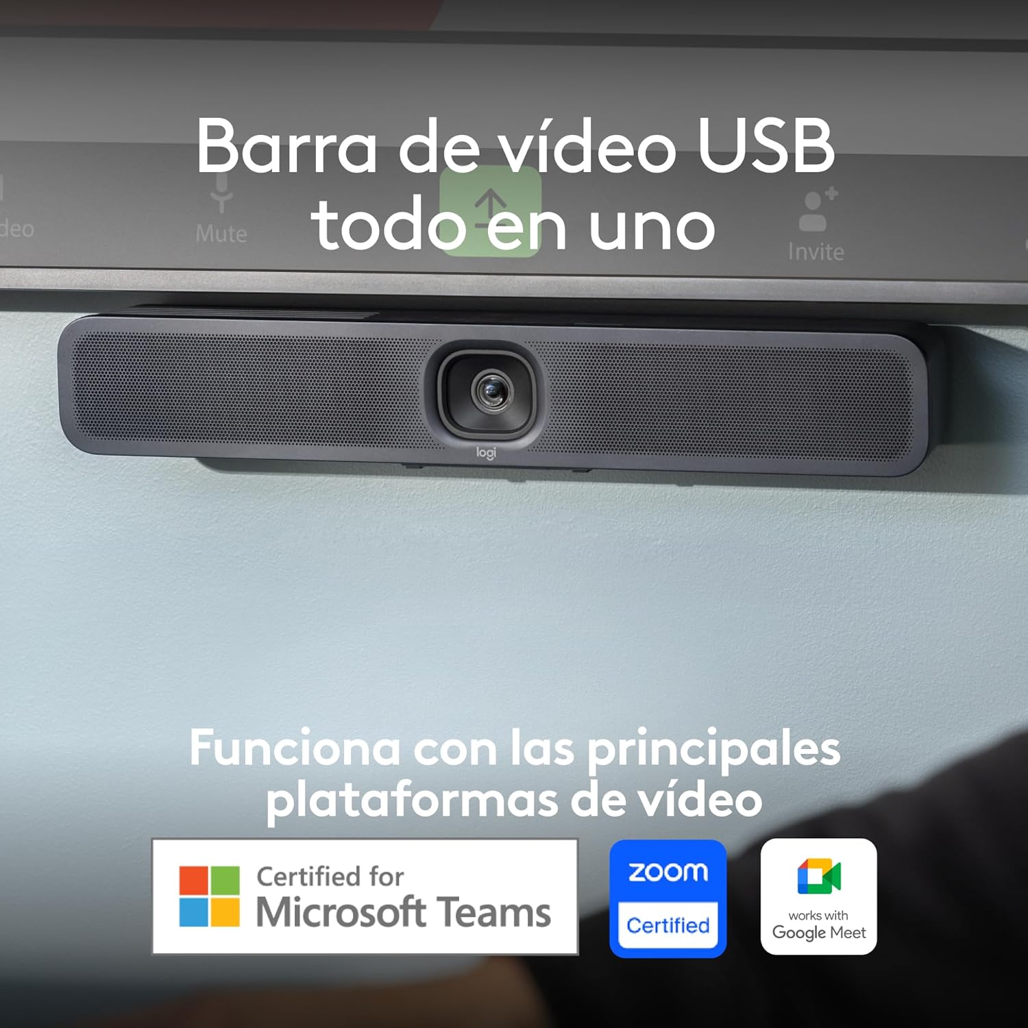 Sistema de Videoconferência Logitech MeetUp 2/ Campo de Visão 120º/ 4K - Imagem 3