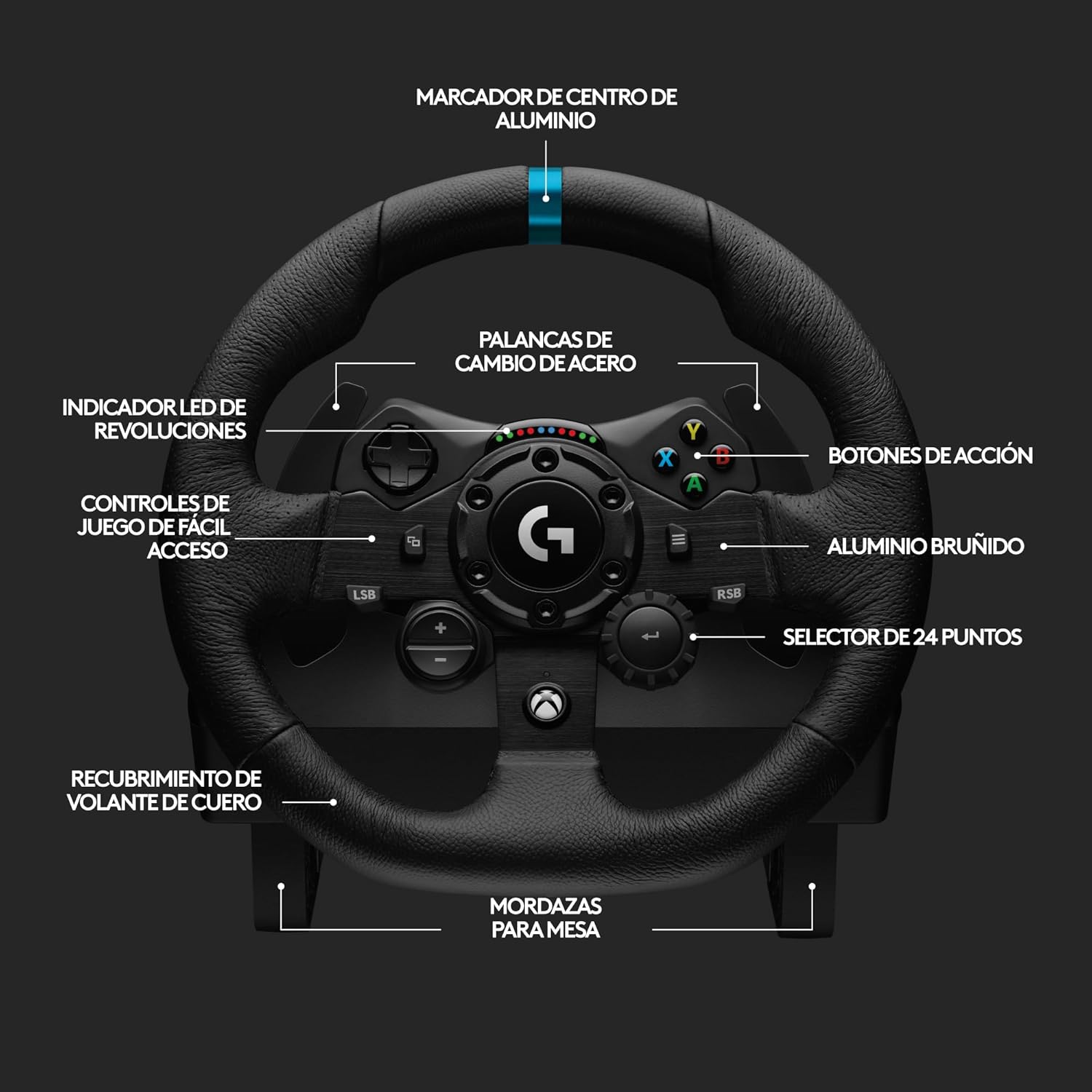 Volante com Pedais Logitech G293 TrueForce para Xbox Series XJS/ Xbox One/ PC - Imagem 8