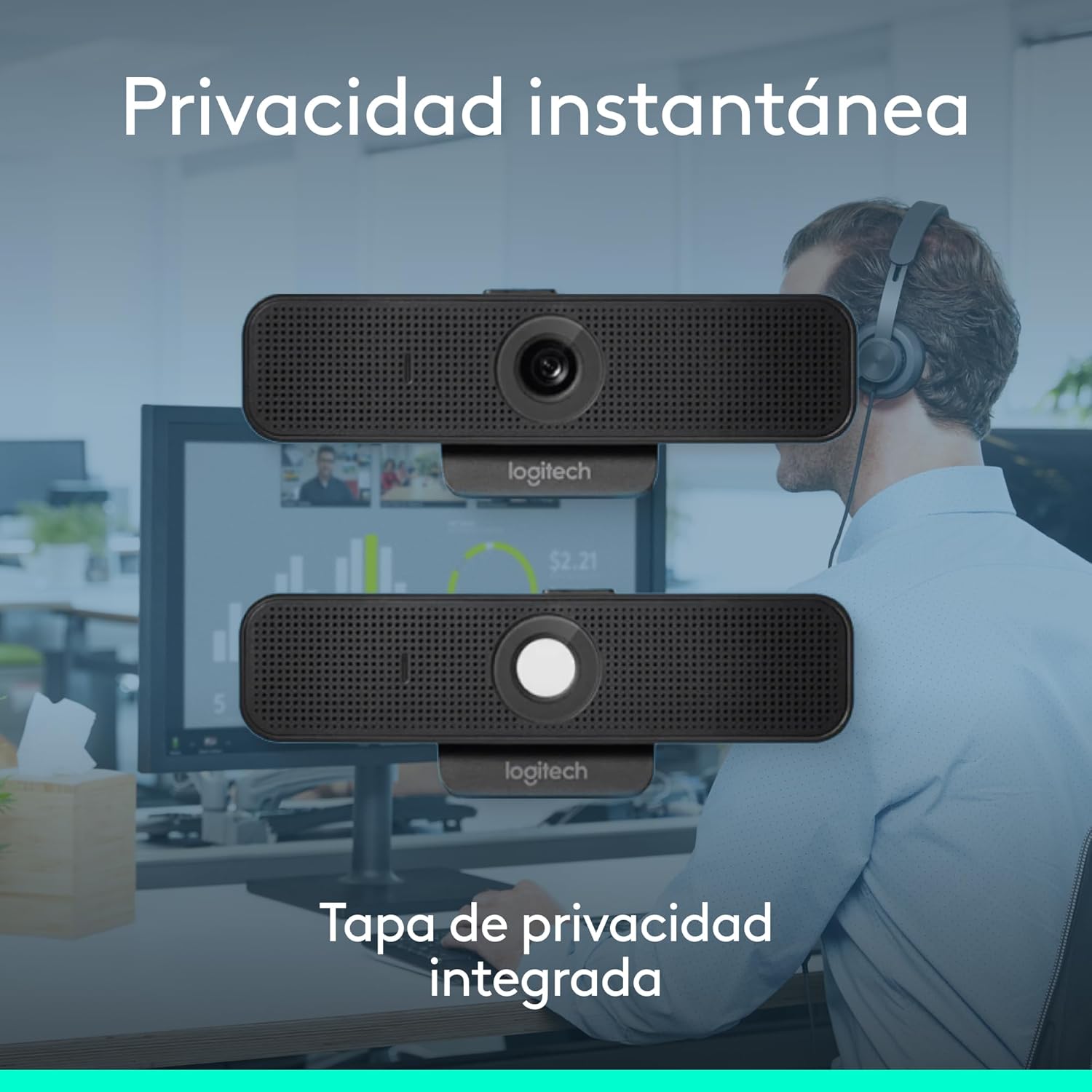 Webcam Logitech C925E/ Focagem Automática/ 1920 x 1080 Full HD - Imagem 7