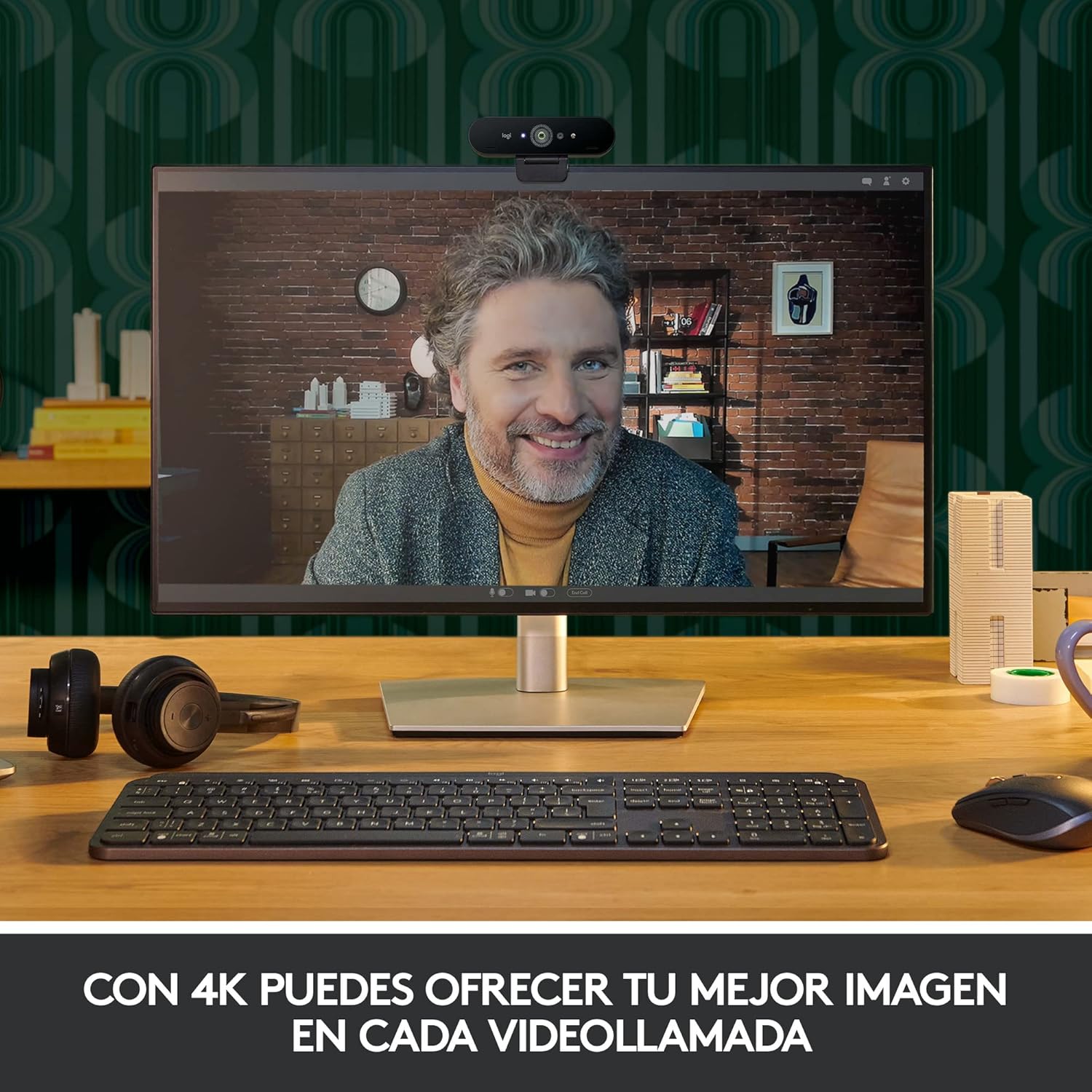 Webcam Videoconferência Logitech Brío 4K/ Foco Automático/ 4096 x 2160 Ultra HD - Imagem 2