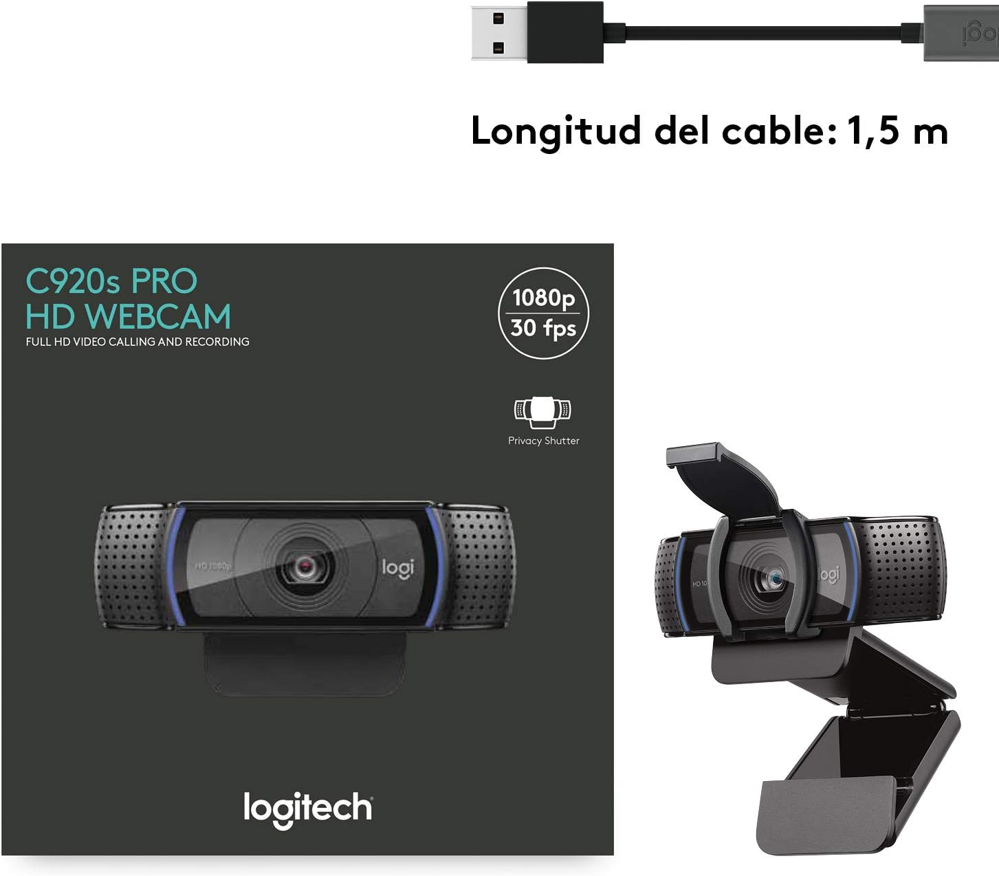 Webcam Logitech C920s HD Pro/ Foco Automático/ 1080p Full HD - Imagem 11