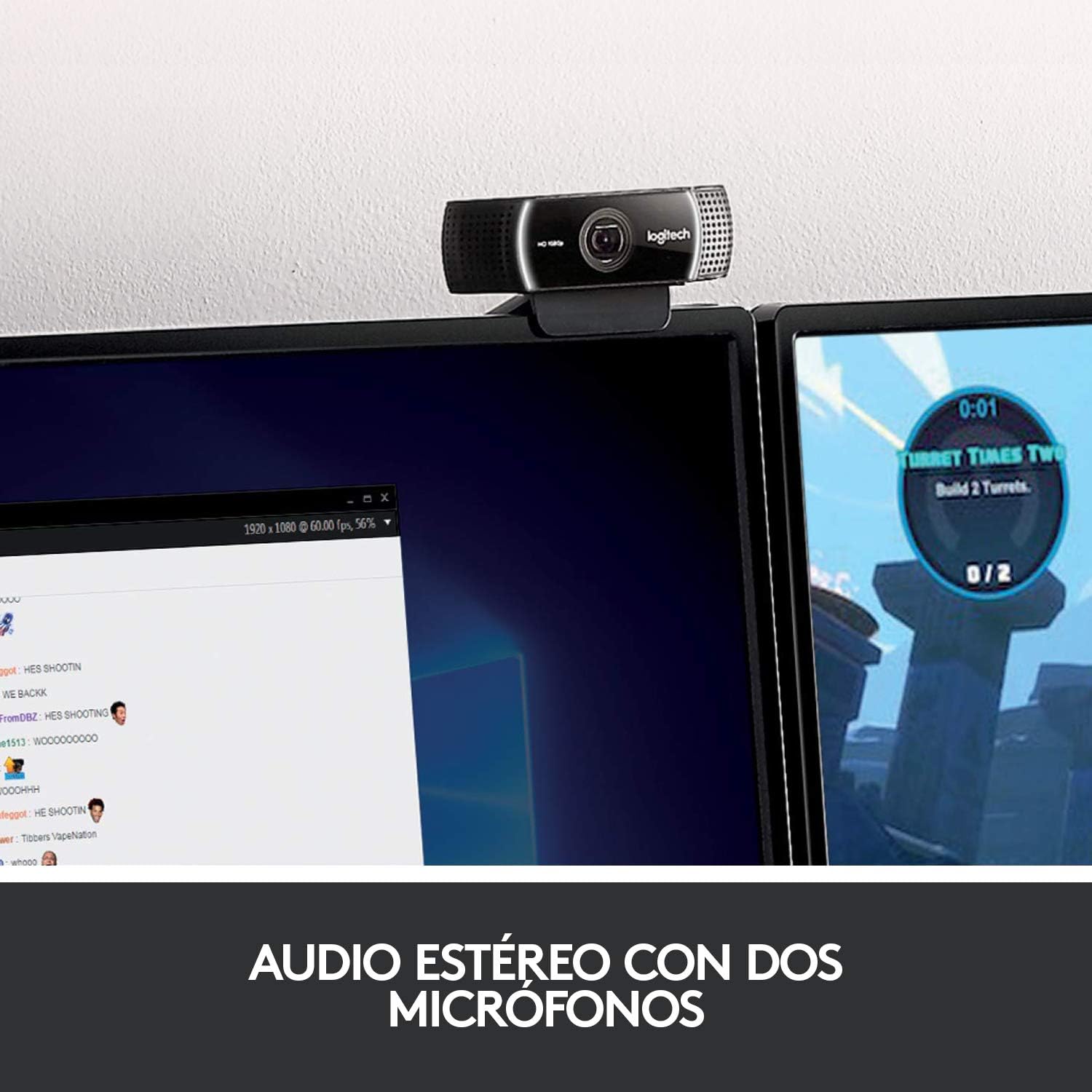 Webcam Logitech C922 Pro Stream/ Foco Automático/ 1080P Full HD - Imagem 6