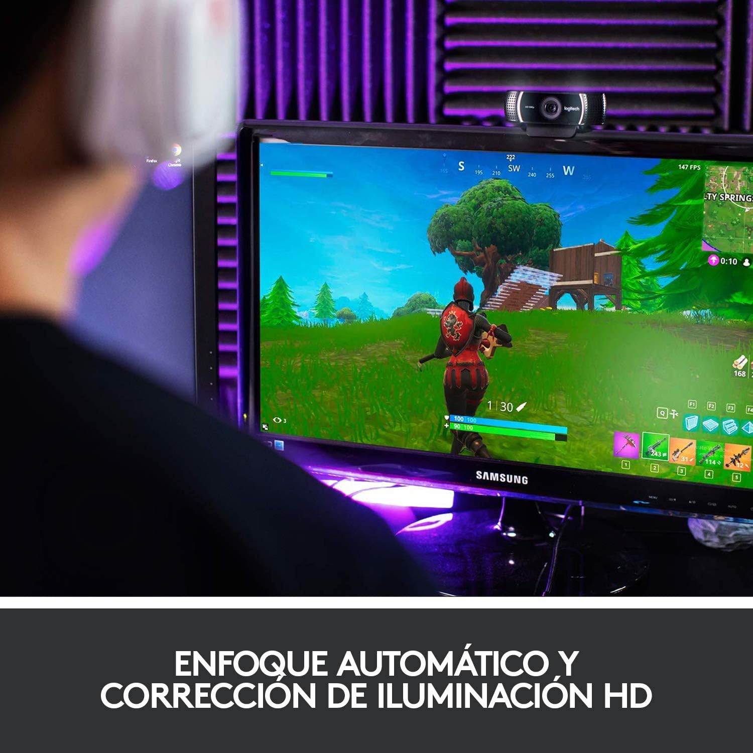 Webcam Logitech C922 Pro Stream/ Foco Automático/ 1080P Full HD - Imagem 3