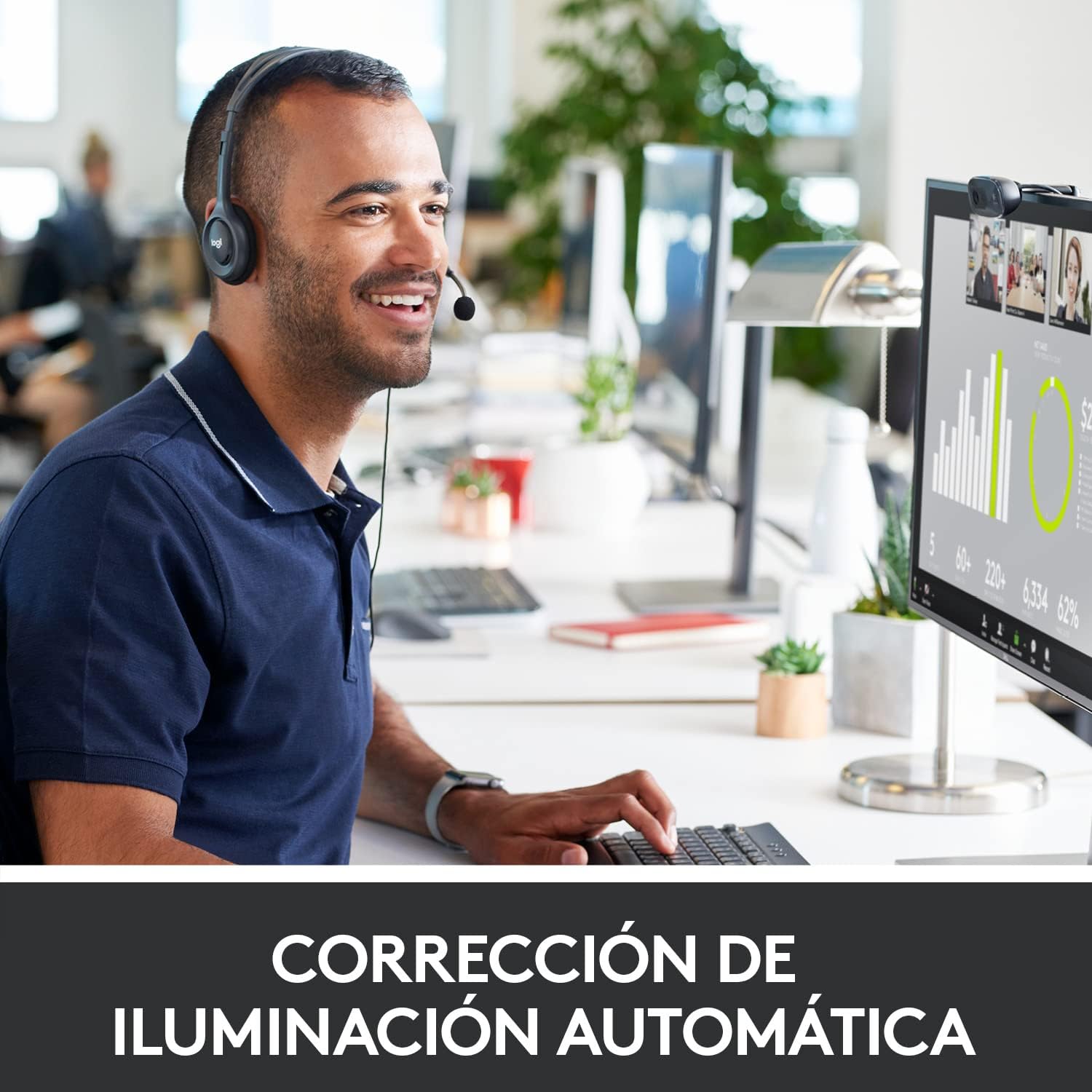 Webcam Logitech HD C270/ 1280 x 720 HD - Imagem 4