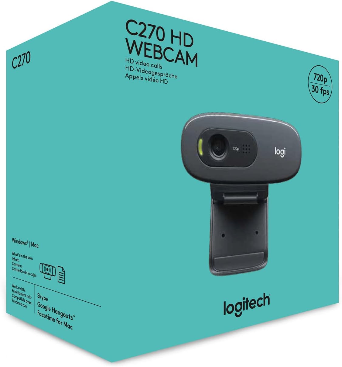 Webcam Logitech HD C270/ 1280 x 720 HD - Imagem 8