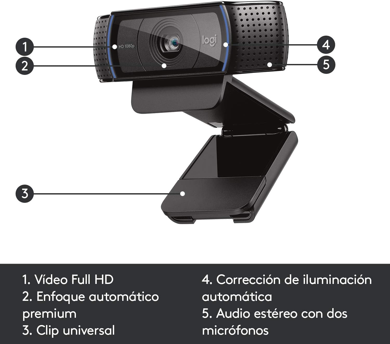 Webcam Logitech HD Pro C920/ 1920 x 1080 Full HD - Imagem 7