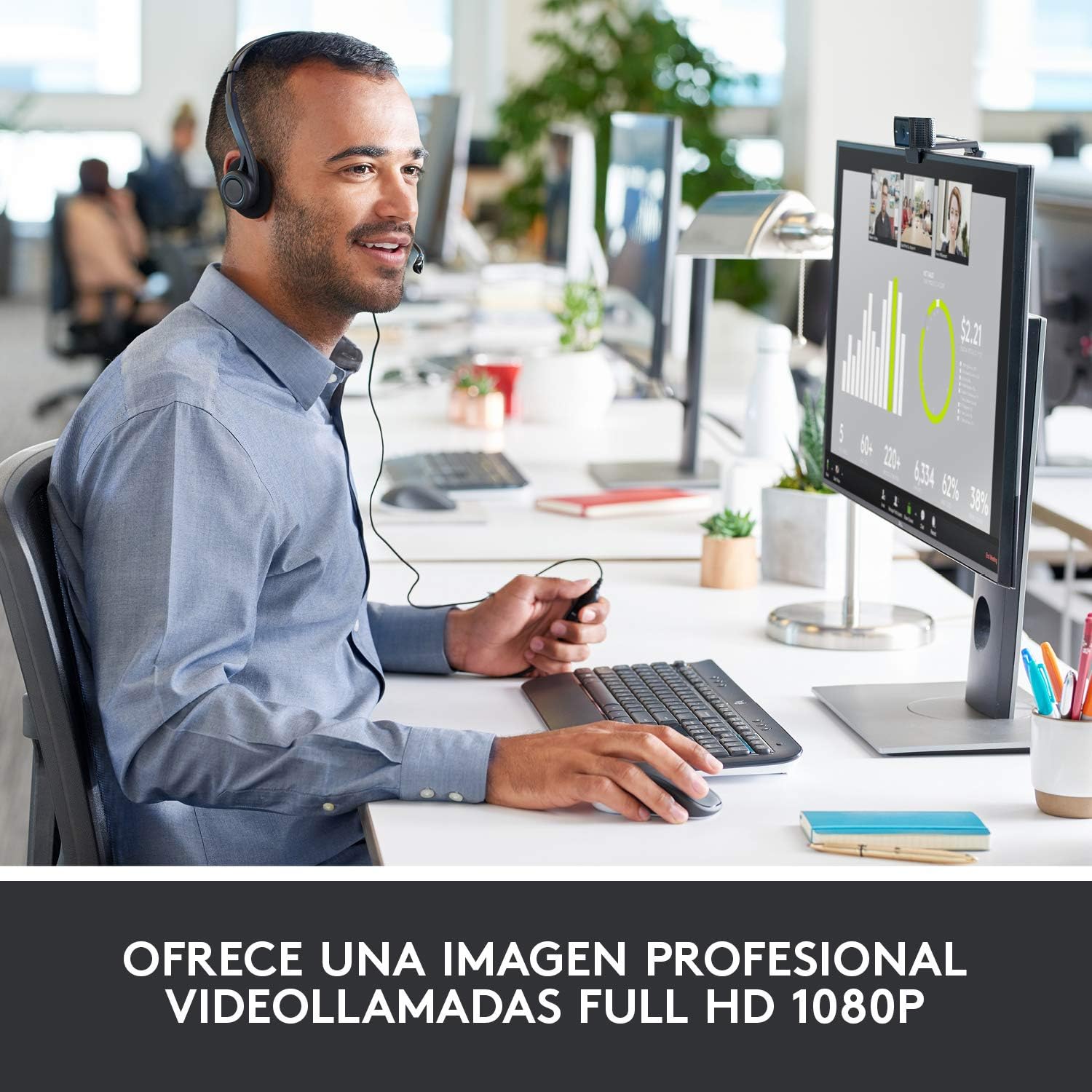 Webcam Logitech HD Pro C920/ 1920 x 1080 Full HD - Imagem 2