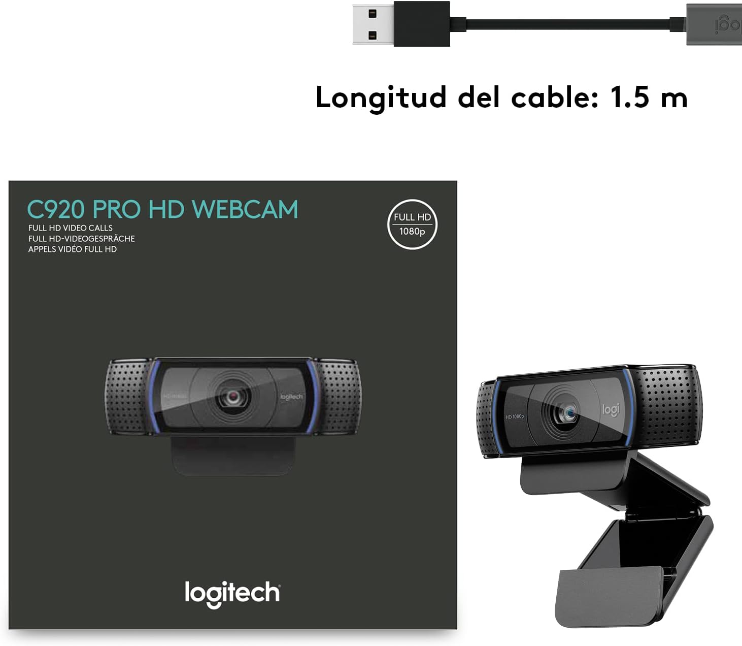 Webcam Logitech HD Pro C920/ 1920 x 1080 Full HD - Imagem 11