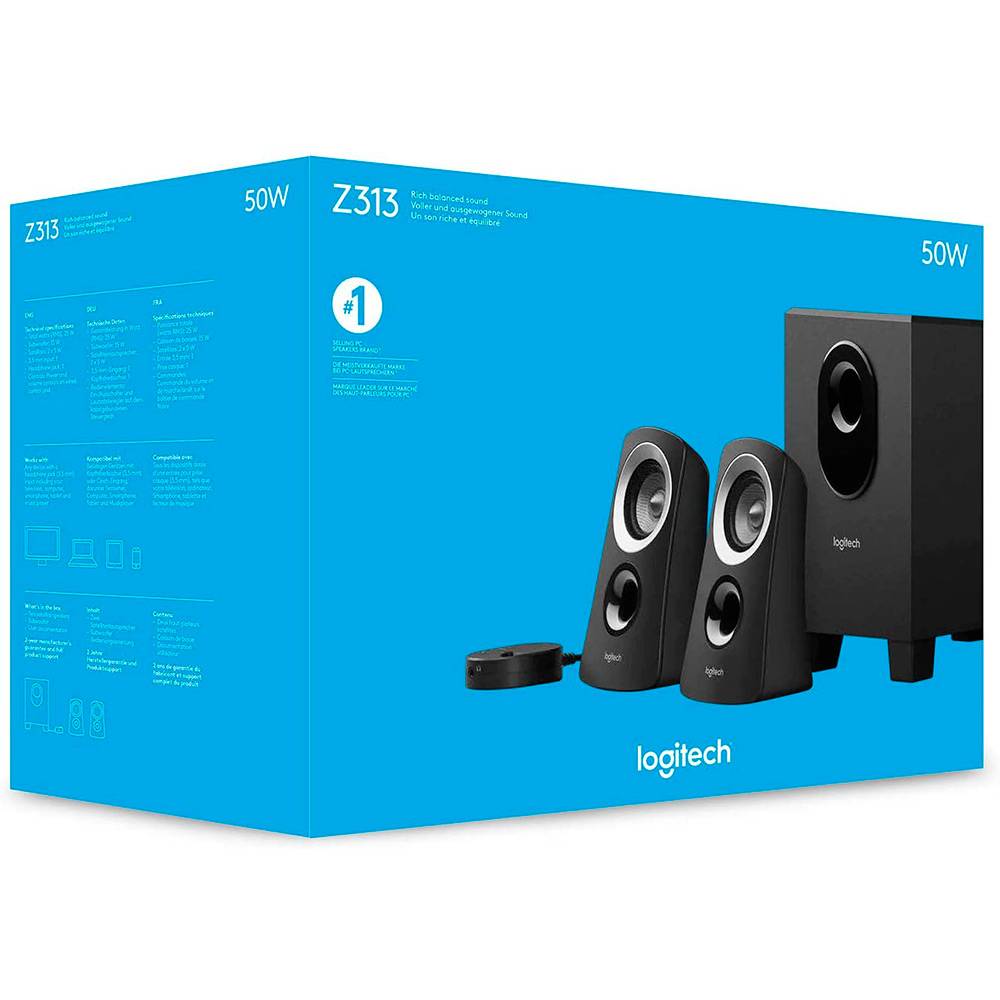 Altifalantes Logitech Z313/ 50W/ 2.1 - Imagem 7