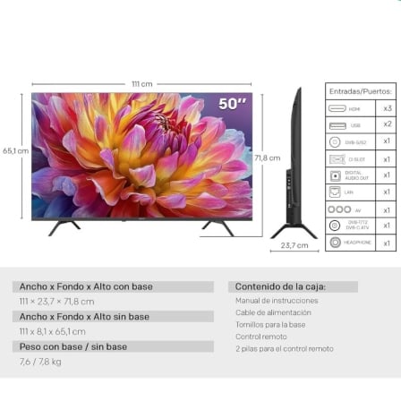 Televisor METZ 50MUF7000Z 50" Ultra HD 4K Smart Google TV HDR10 MEMC WiFi Preto - Imagem 2