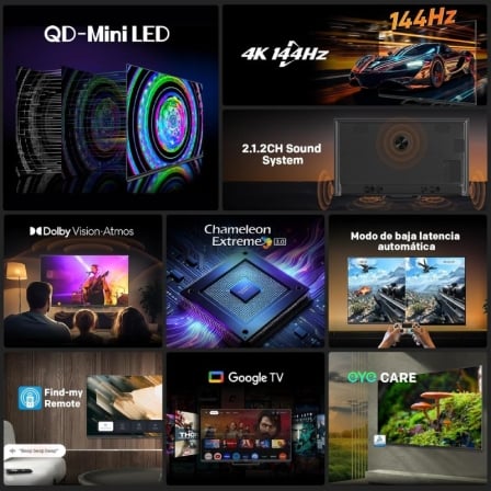 Televisor Metz 55MNE8000Z 55" Ultra HD 4K QD-Mini LED Google TV 144Hz HDMI 2.1 Preto - Imagem 5