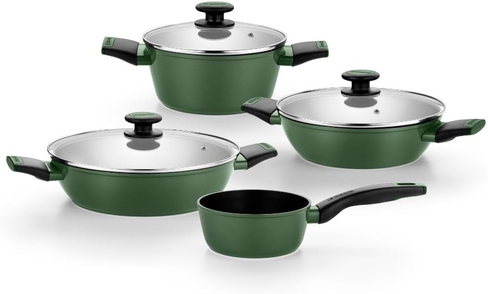 Bateria de Cozinha Monix Forest 7 Peças Alumínio Forjado 4mm Antiaderente Indução