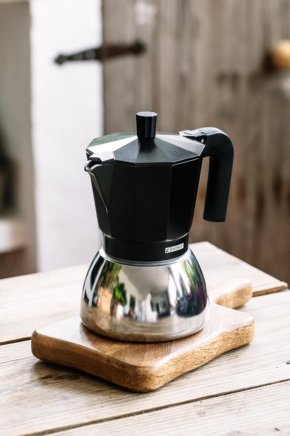 Cafeteira Italiana Monix Induction Inox M863006 / 6 Chávenas / Preta - Imagem 7