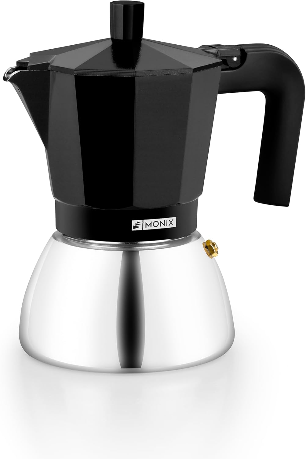 Cafeteira Italiana Monix Induction Inox M863006 / 6 Chávenas / Preta