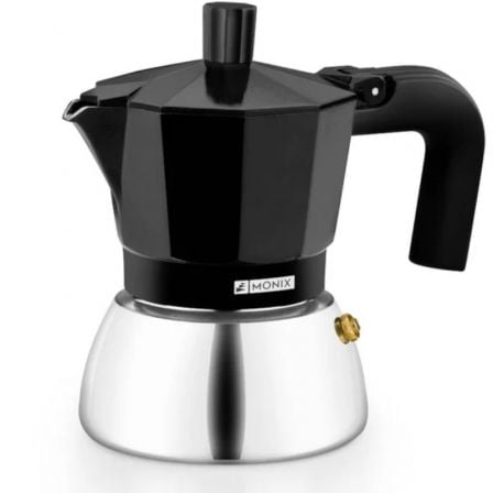 Cafeteira Italiana Monix Induction Inox M863009/ 9 Chávenas/ Preta