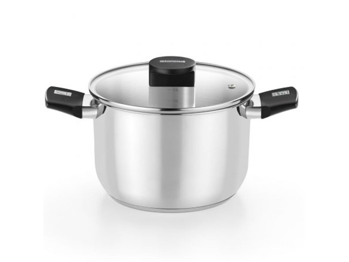Panela Elite Inox M240224/ 24cm/ 6.5L/ Aço Inoxidável/ Apta para Indução