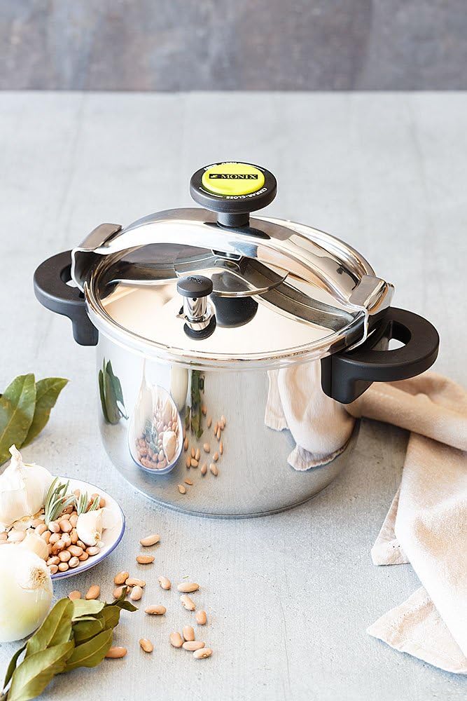 Panela de Pressão Monix Classica M530002/ 22cm/ 6L/ Aço Inoxidável/ Apta para Indução - Imagem 2