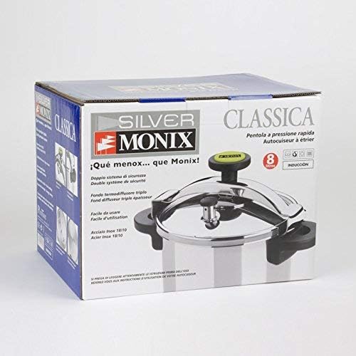 Panela de Pressão Monix Classica M530003/ 24cm/ 8L/ Aço Inoxidável/ Apta para Indução - Imagem 5