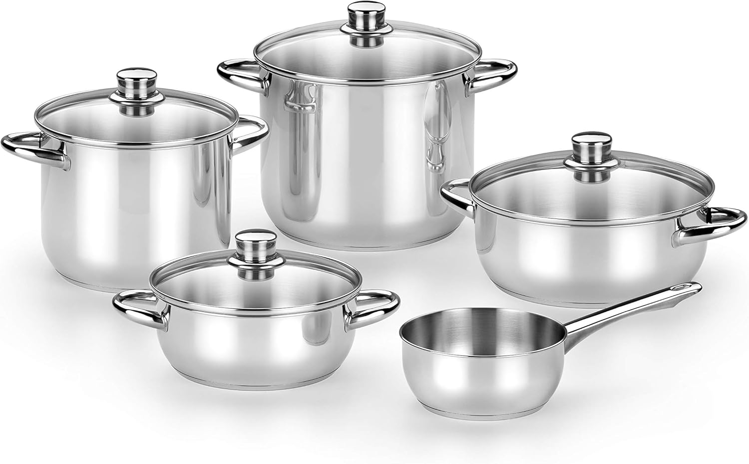 Pack Bateria de Cozinha Monix Optima2 MA50001/ Tacho 16cm/ Panelas 20 - 24cm/ Caçarolas 20 - 24cm/ Aço Inoxidável/ Apta para Indução