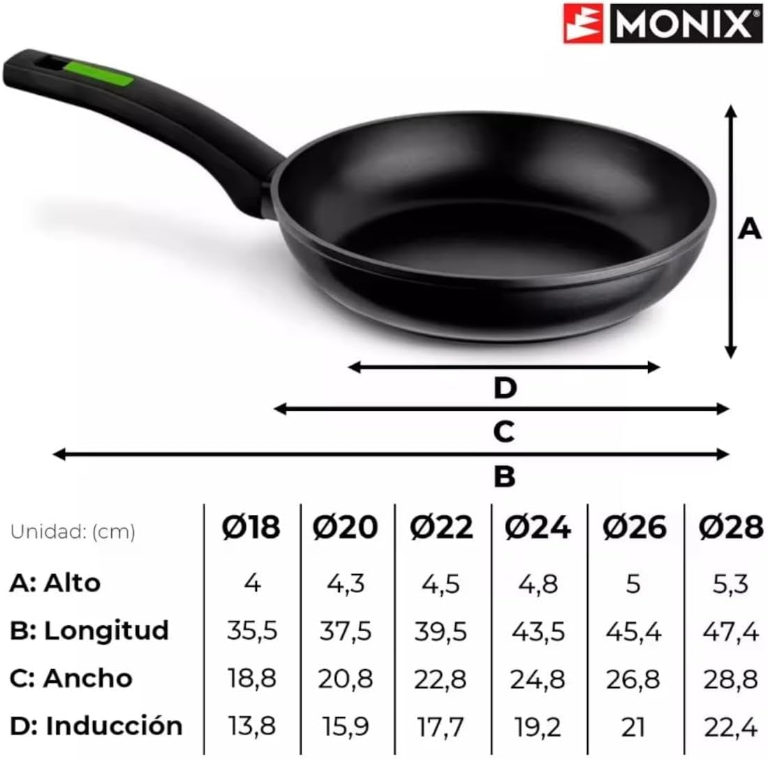 Frigideira Monix Green M481222/ 22cm/ Alumínio Forjado/ Compatível com Indução - Imagem 3