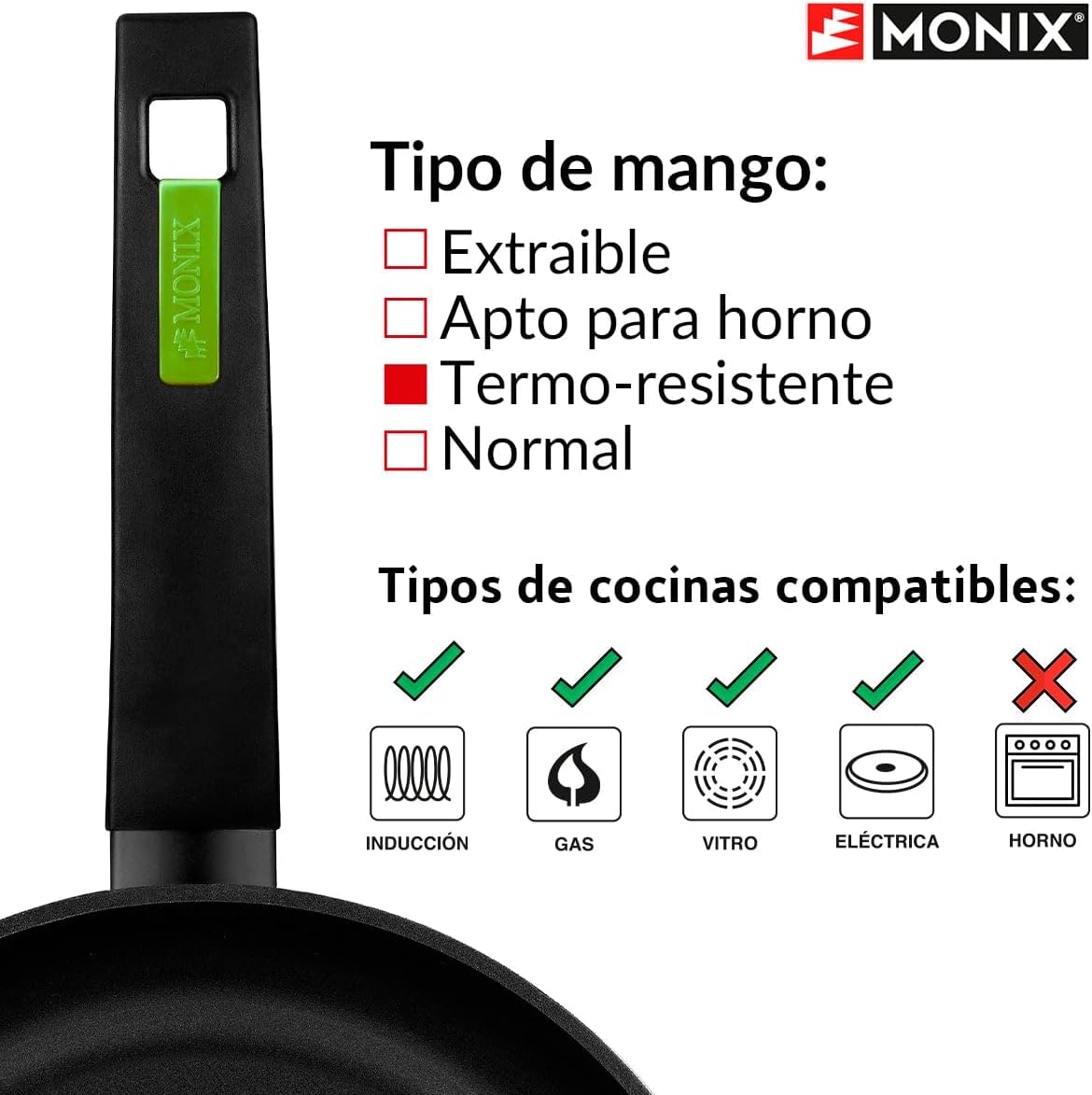 Frigideira Monix Green M481228/ 28cm/ Alumínio forjado/ Apta para Indução - Imagem 6
