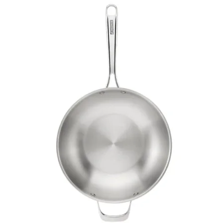 Wok Monix Planet Inox 28cm Aço Inoxidável Triply Indução M212028 - Imagem 3