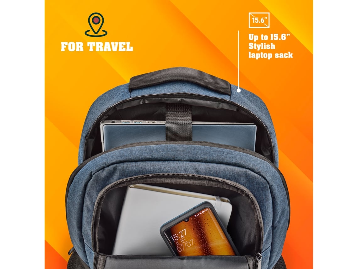 Mochila Monray Sacks Charter para Portáteis até 15.6"/ Azul - Imagem 4